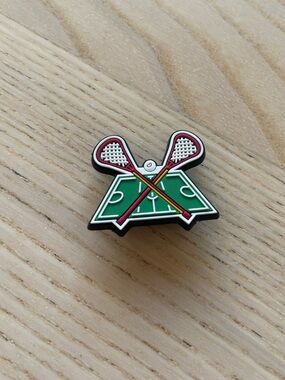 Lacrosse Jib Bitz for Crocs - Green and Red Sports Jib Bitz